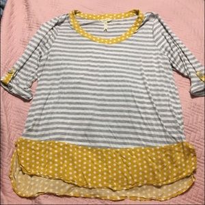 Matilda Jane Oracle Top Striped Polka Dot NWOT